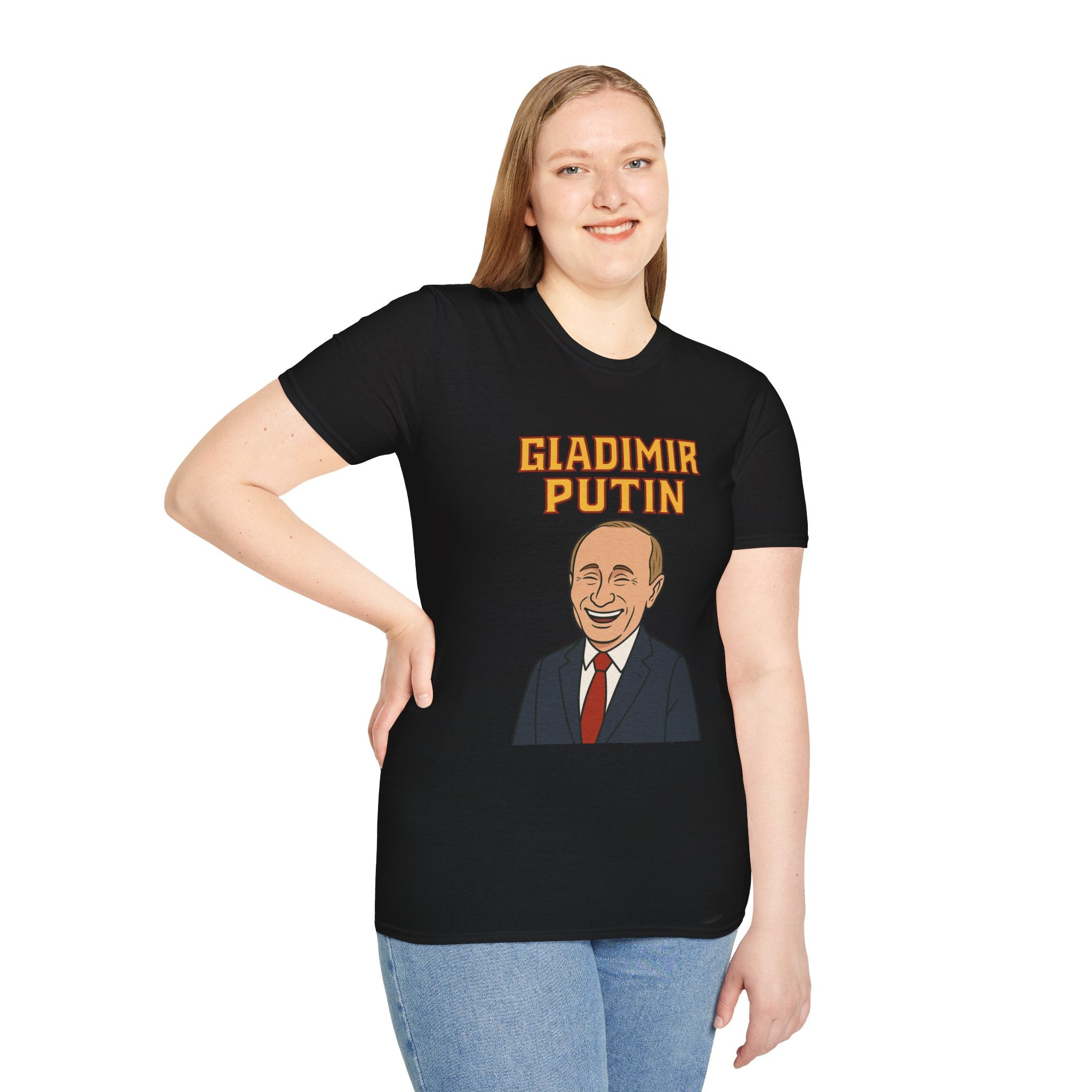 Gladimir Putin funny shirt wordplay vladimir putin being glad