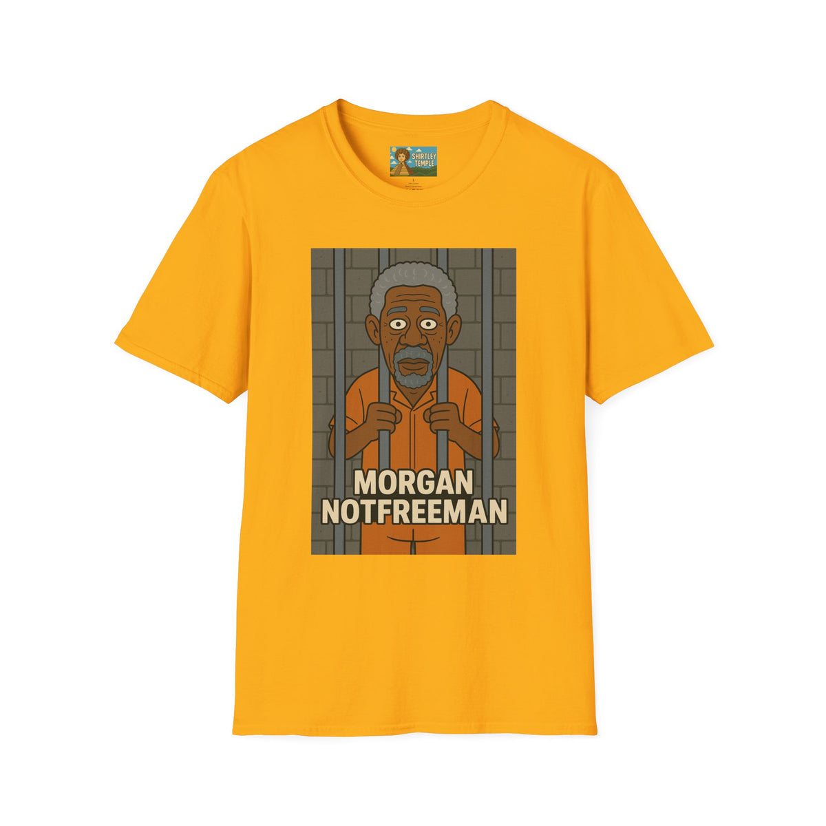 Morgan Notfreeman T-Shirt, Funny Parody Wordplay Tee, Unisex Softstyle Shirt, Morgan Freeman Not Free Comedy, Tribute Irony