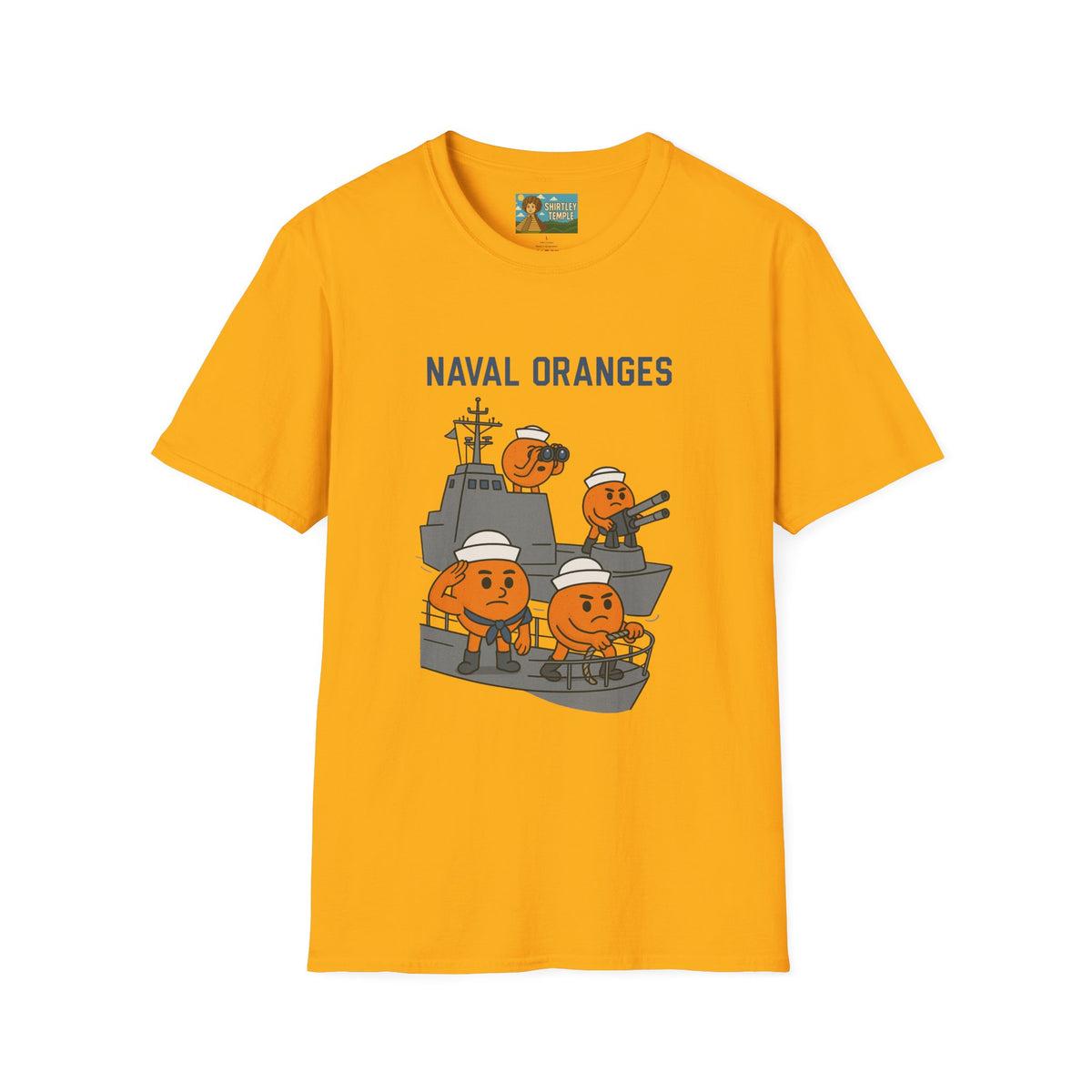 Naval Oranges Unisex Softstyle T-Shirt, Funny Shirt Parody Wordplay Mashup, Navy People Comedy Pun Punny, Navel Oranges Tee, Citrus Humor