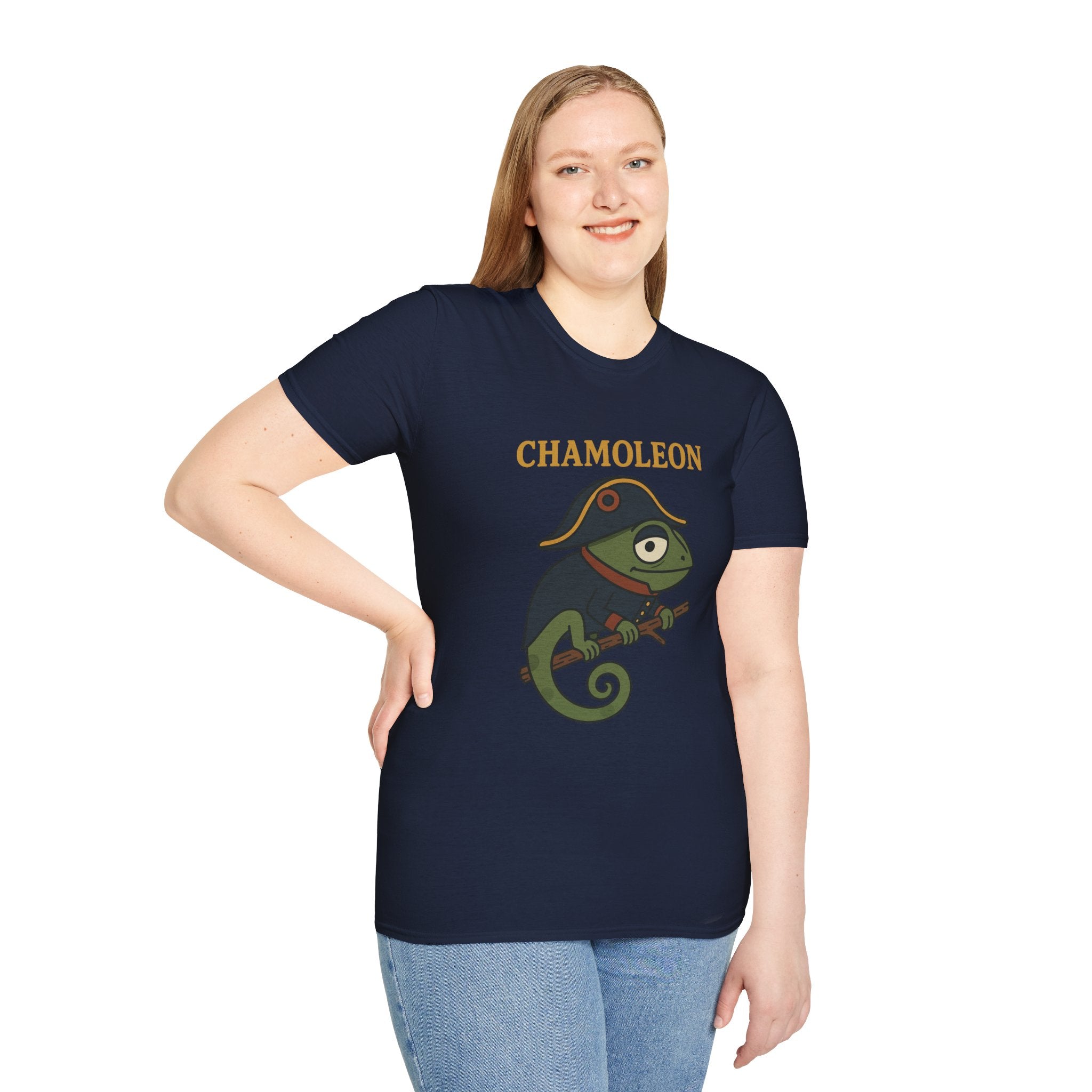 Chamoleon Funny Wordplay Parody Unisex T-Shirt, Napoleon Bonaparte Chameleon Tee Shirt Apparel