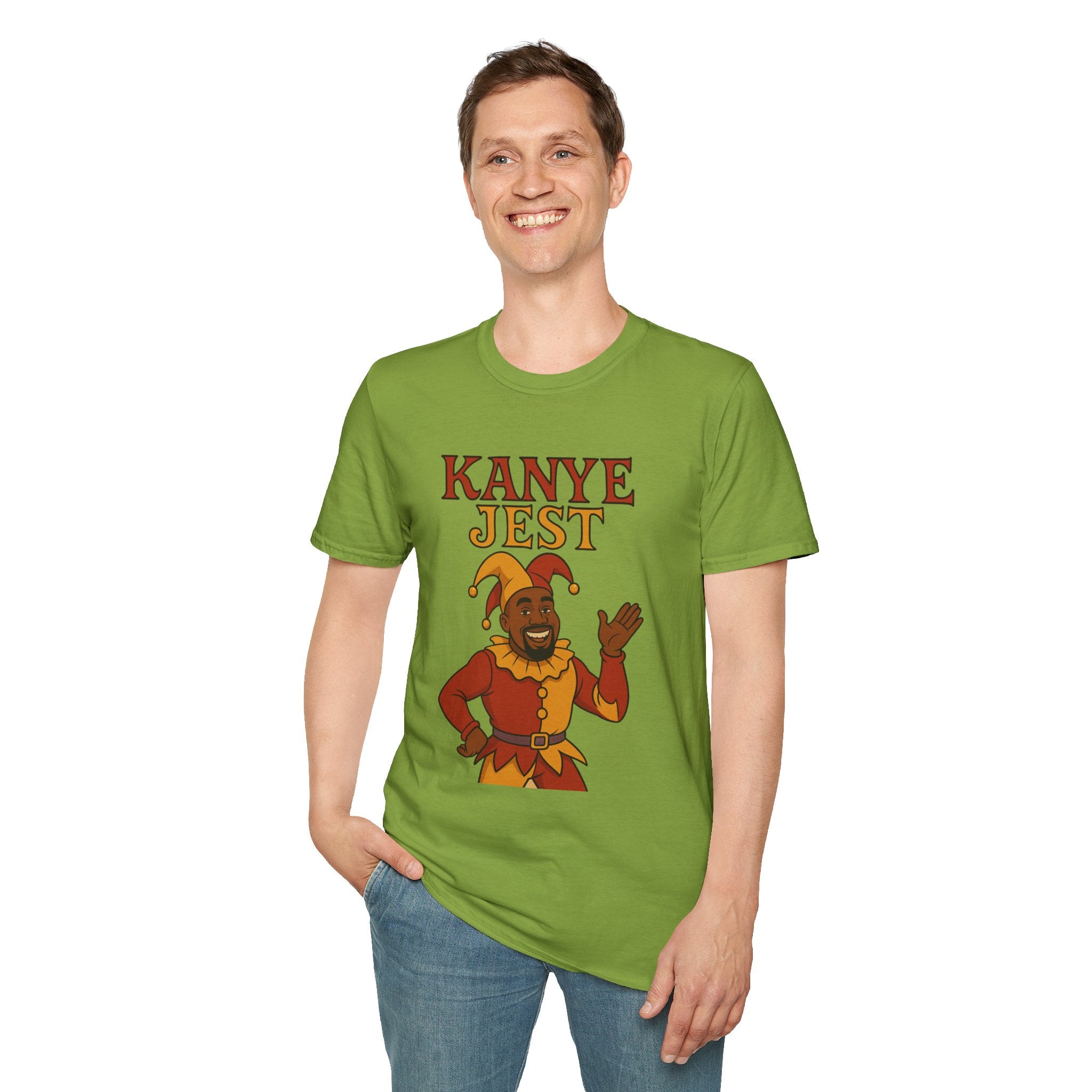 Kanye Jest Funny T-Shirt, Parody Tribute Rapper, Comedy Mashup Meme, Jester Tee, Humorous Graphic Tee