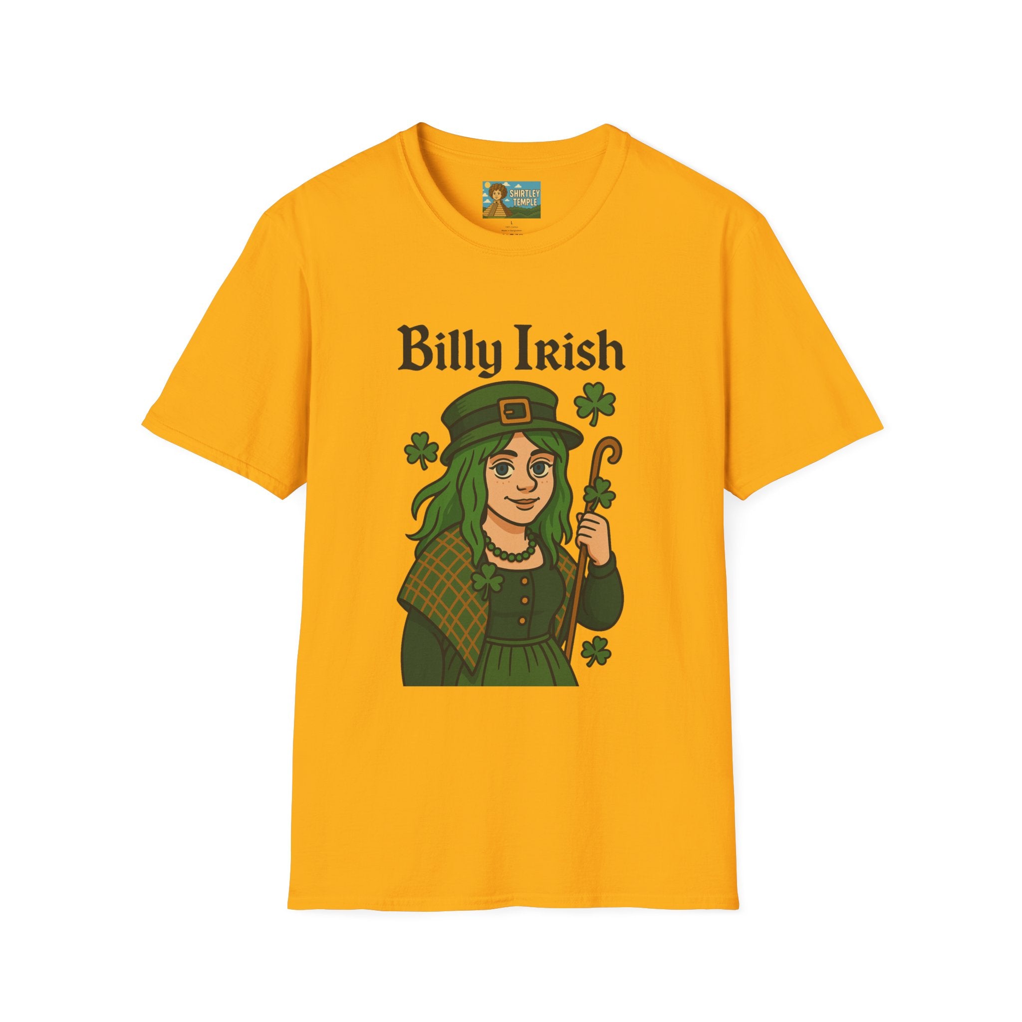 Billy Irish funny shirt parody apparel comedy tribute Billy Eilish as an irish person St. Patty's day