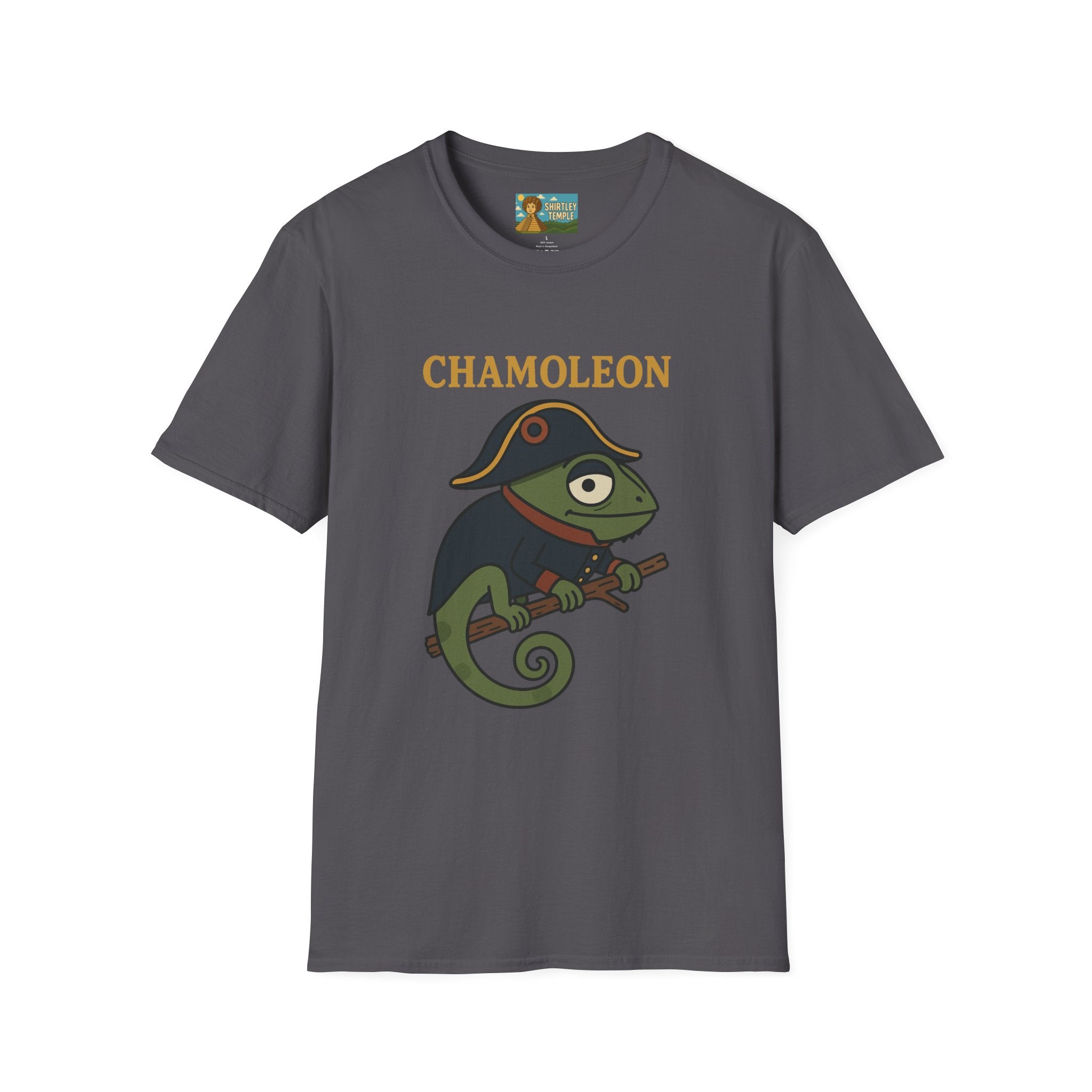Chamoleon Funny Wordplay Parody Unisex T-Shirt, Napoleon Bonaparte Chameleon Tee Shirt Apparel