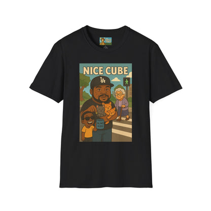 Nice Cube Funny Parody T-Shirt, Ice Cube Tribute Tee, Humorous Wordplay Top, Cool Gift for Hip Hop Fans, Softstyle Shirt
