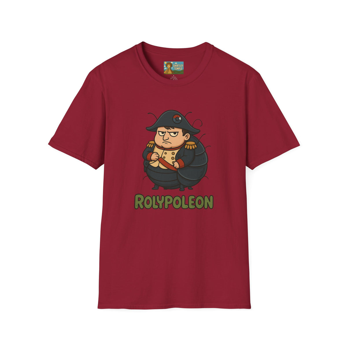 Rolypoleon Funny Shirt Mashup Parody Unisex Softstyle T-Shirt, Roly Poly and Napoleon Comedy Wordplay Tee, Humorous Graphic Tee, Novelty