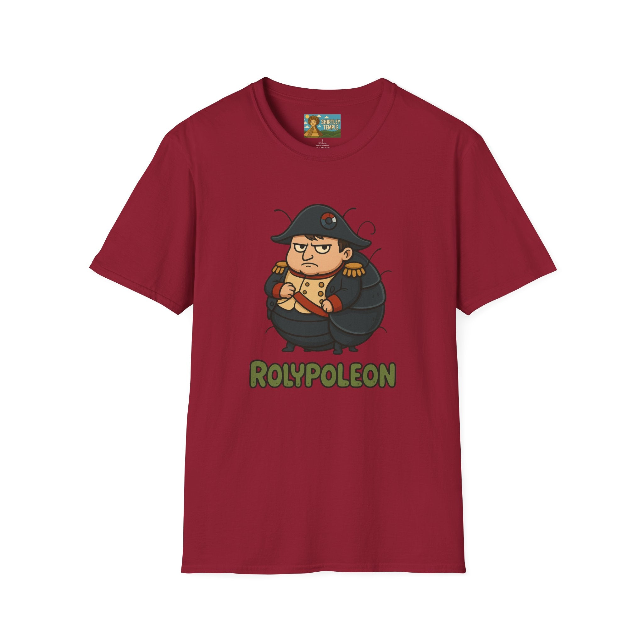 Rolypoleon Funny Shirt Mashup Parody Unisex Softstyle T-Shirt, Roly Poly and Napoleon Comedy Wordplay Tee, Humorous Graphic Tee, Novelty