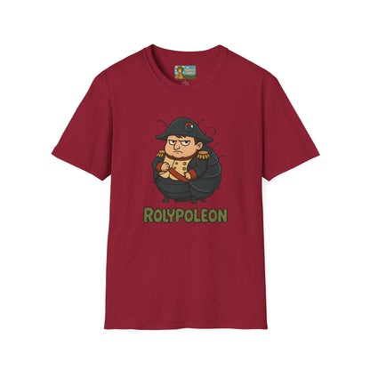 Rolypoleon Funny Shirt Mashup Parody Unisex Softstyle T-Shirt, Roly Poly and Napoleon Comedy Wordplay Tee, Humorous Graphic Tee, Novelty