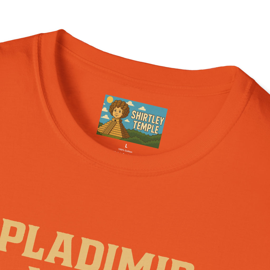 Pladimir Vutin T-Shirt, Funny Putin Parody Shirt, Plaid Person Pun Tee, Comedy Putin Plaid Top, Vladimir Putin Plaid Wordplay Apparel