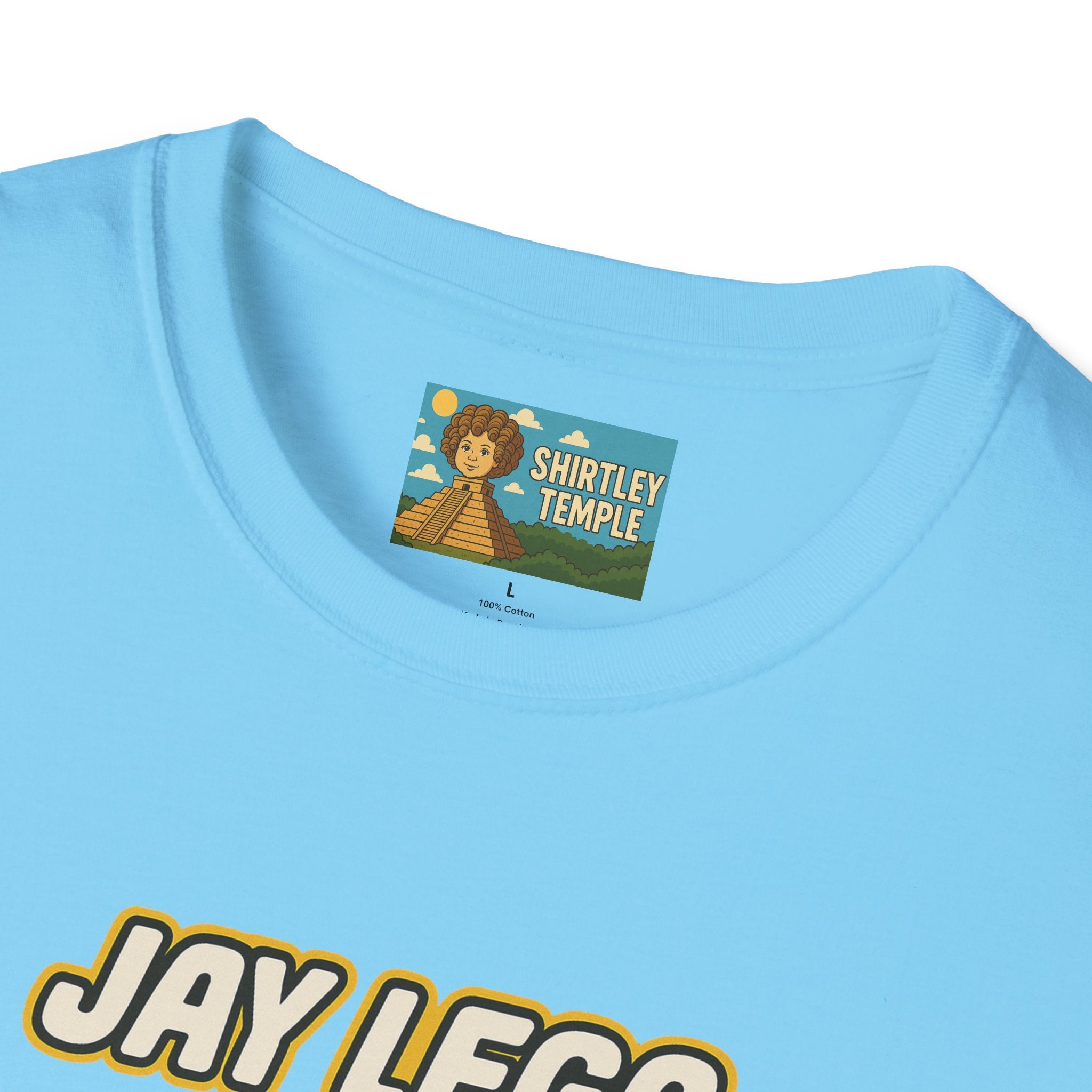 Jay Lego Funny Shirt Parody Apparel, Comedy Tribute, Lego Person, Jay Leno Mashup