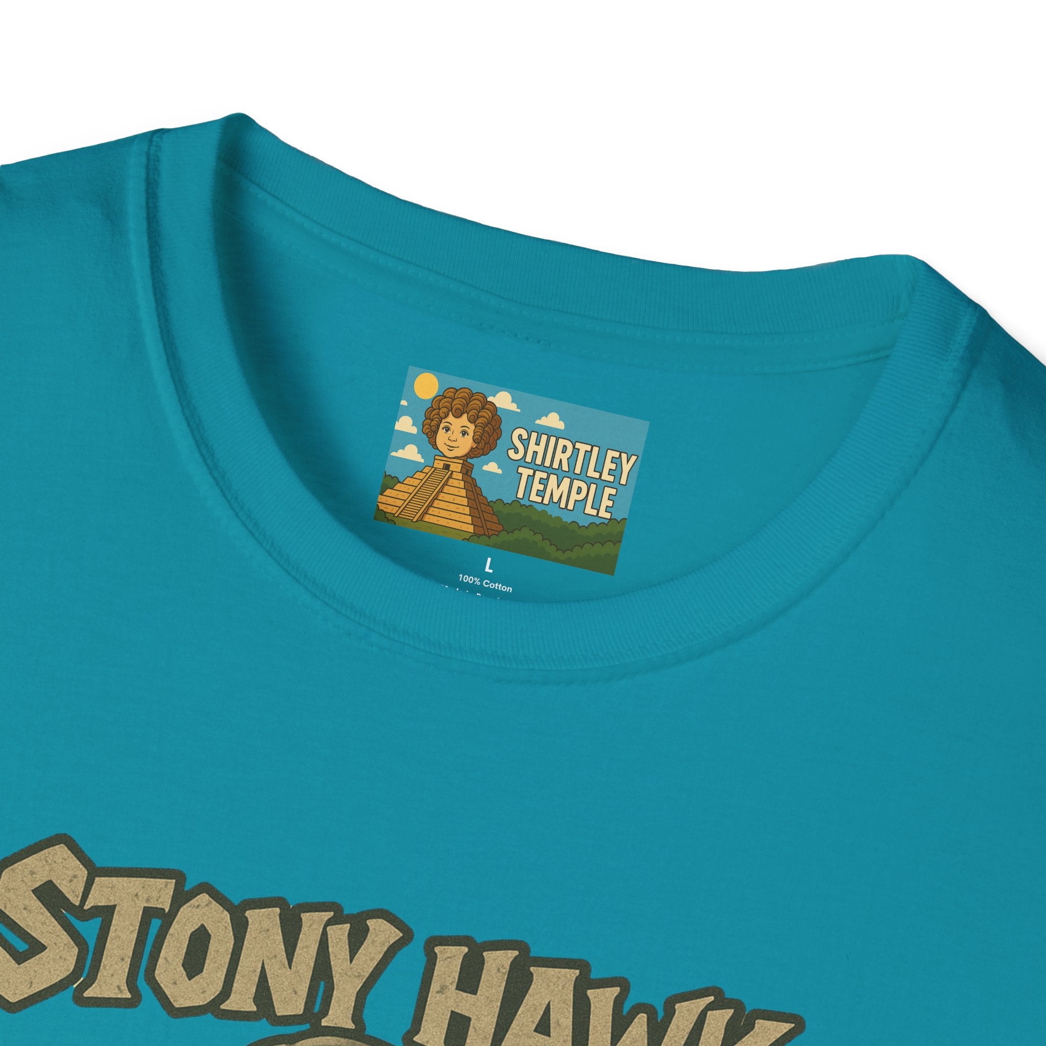 Stony Hawk Unisex T-Shirt, Skateboard Legend Parody Tee, Statue Wordplay Shirt, Funny Skater Gift, Skateboarding Fan Top