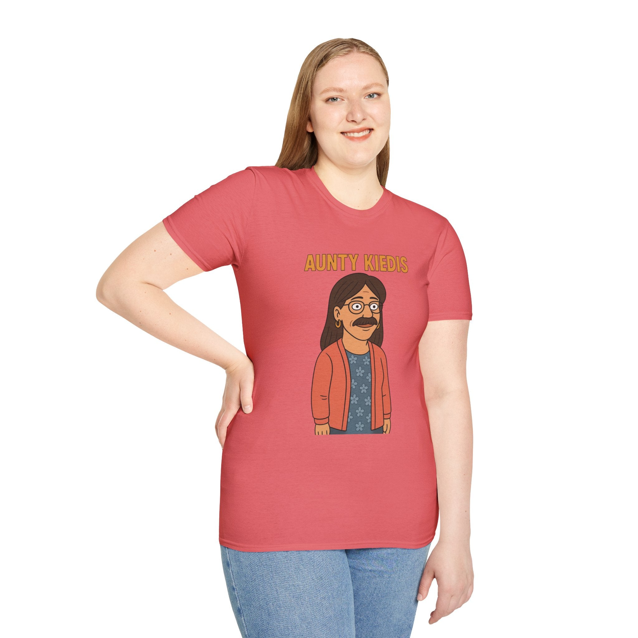 Aunty Kiedis funny wordplay Anthony Kiedis from Red Hot Chili Peppers reimagined as someone's beloved aunt.