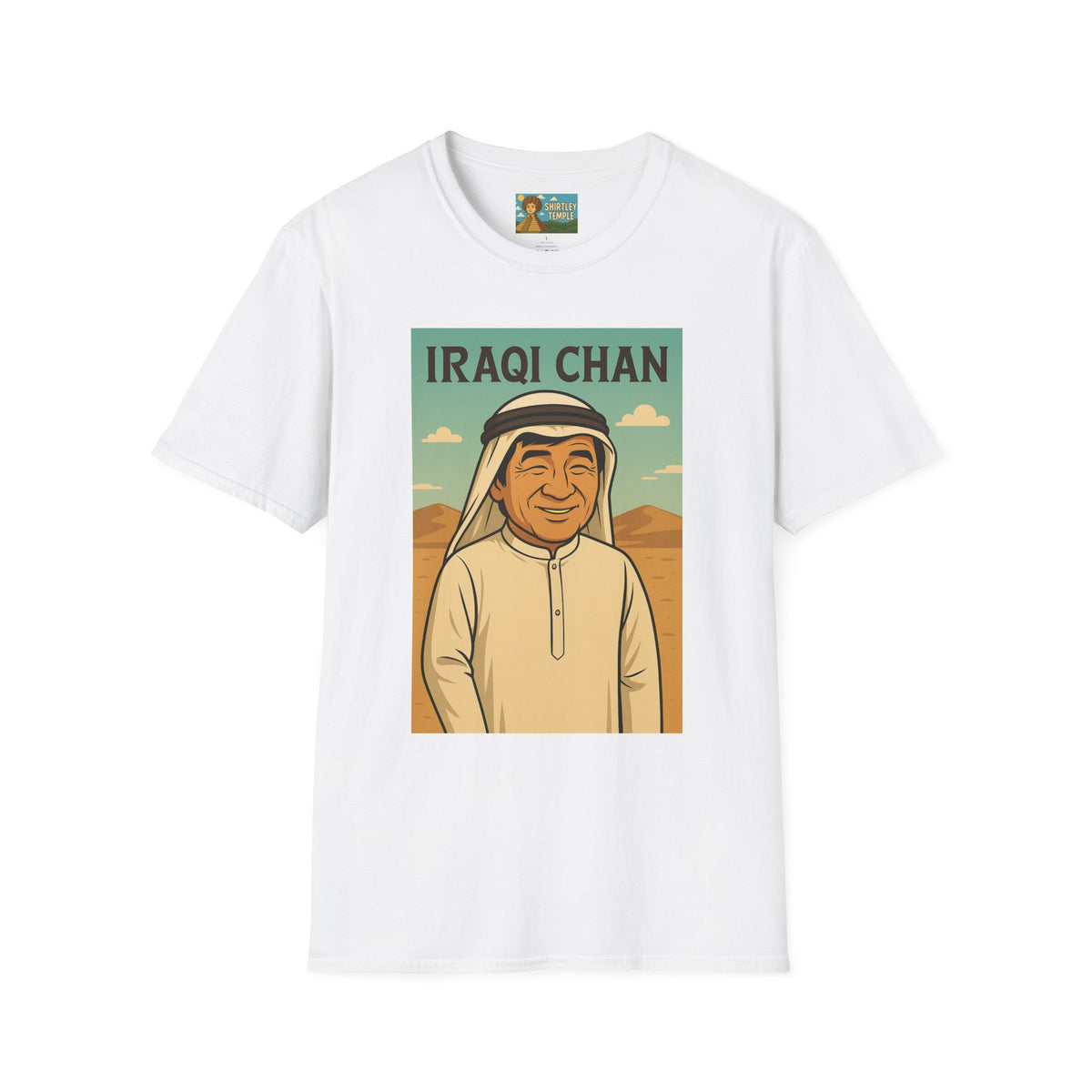 Iraqi Chan Unisex T-Shirt, Funny Jackie Chan Parody Apparel, Comedy Tribute Tee, Mashup Shirt
