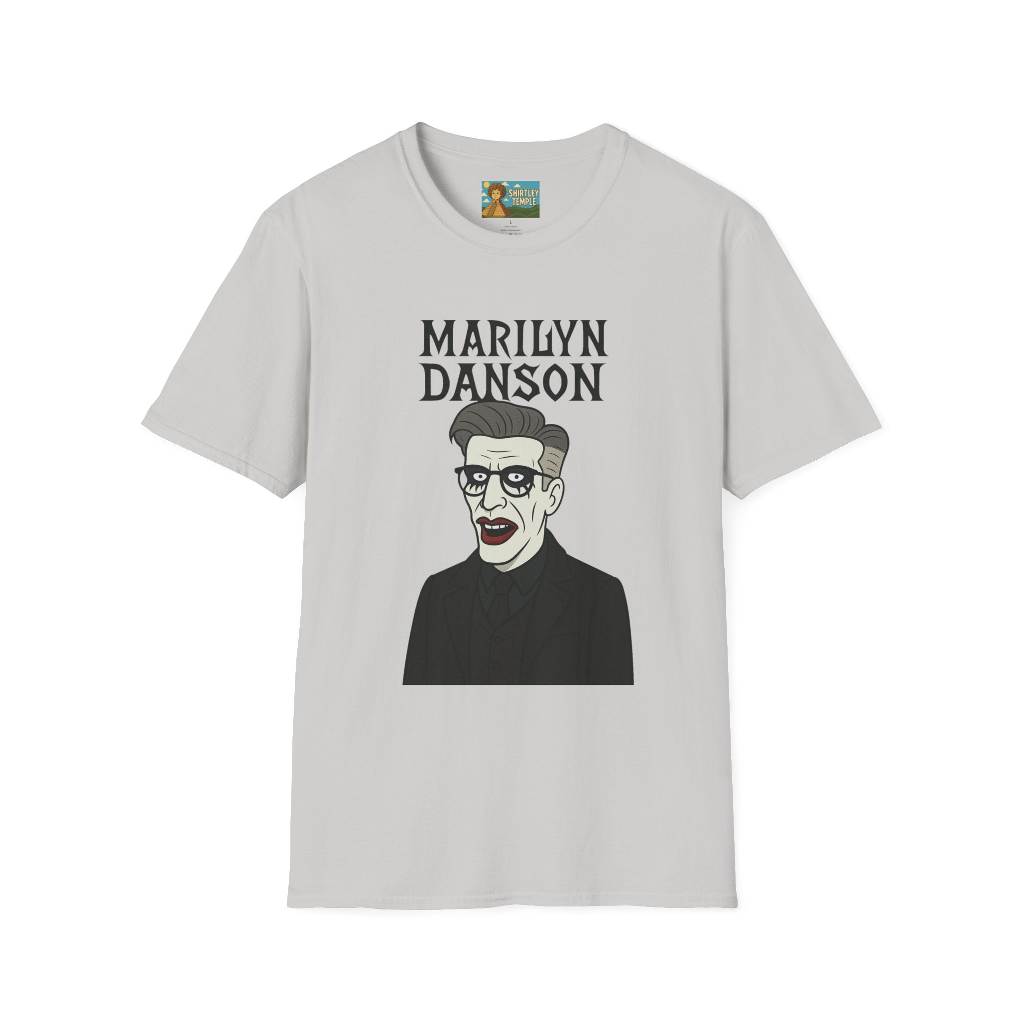 Marilyn Danson Funny Shirt, Mashup Tribute Tee, Parody Comedy Gift, Unisex Softstyle T-Shirt, Marilyn Manson Ted Danson