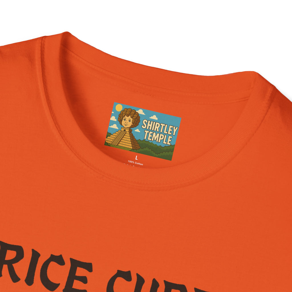 Rice Cube Funny T-Shirt, Ice Cube Asian Parody Shirt, Wordplay Tee, Hip-Hop Music Fan Gift, Unisex Softstyle Top