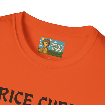 Rice Cube Funny T-Shirt, Ice Cube Asian Parody Shirt, Wordplay Tee, Hip-Hop Music Fan Gift, Unisex Softstyle Top
