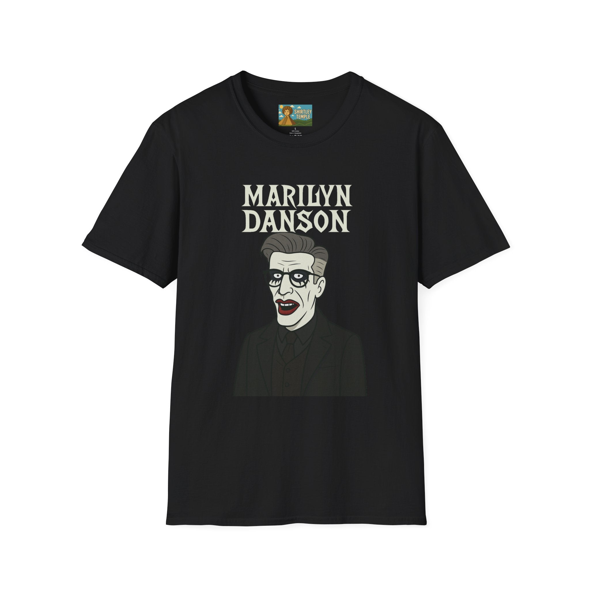 Marilyn Danson Funny Shirt, Mashup Tribute Tee, Parody Comedy Gift, Unisex Softstyle T-Shirt, Marilyn Manson Ted Danson