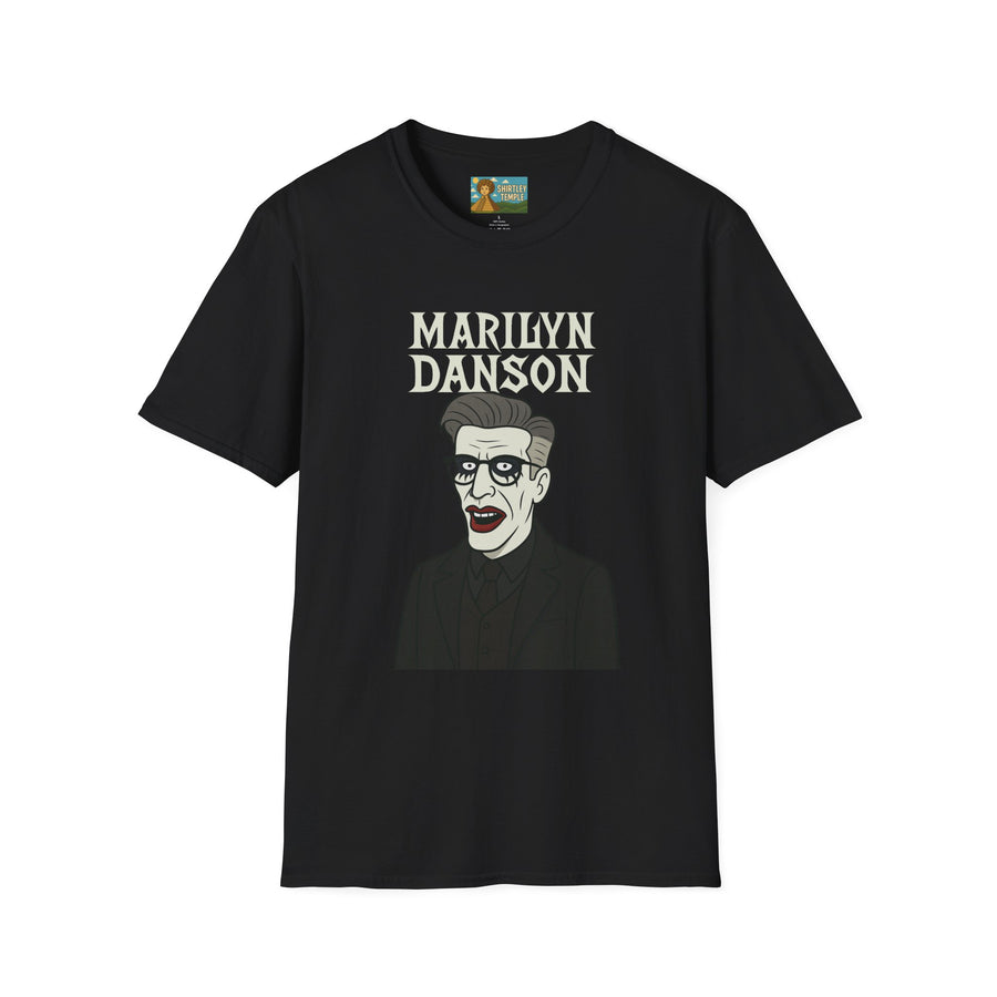 Marilyn Danson Funny Shirt, Mashup Tribute Tee, Parody Comedy Gift, Unisex Softstyle T-Shirt, Marilyn Manson Ted Danson