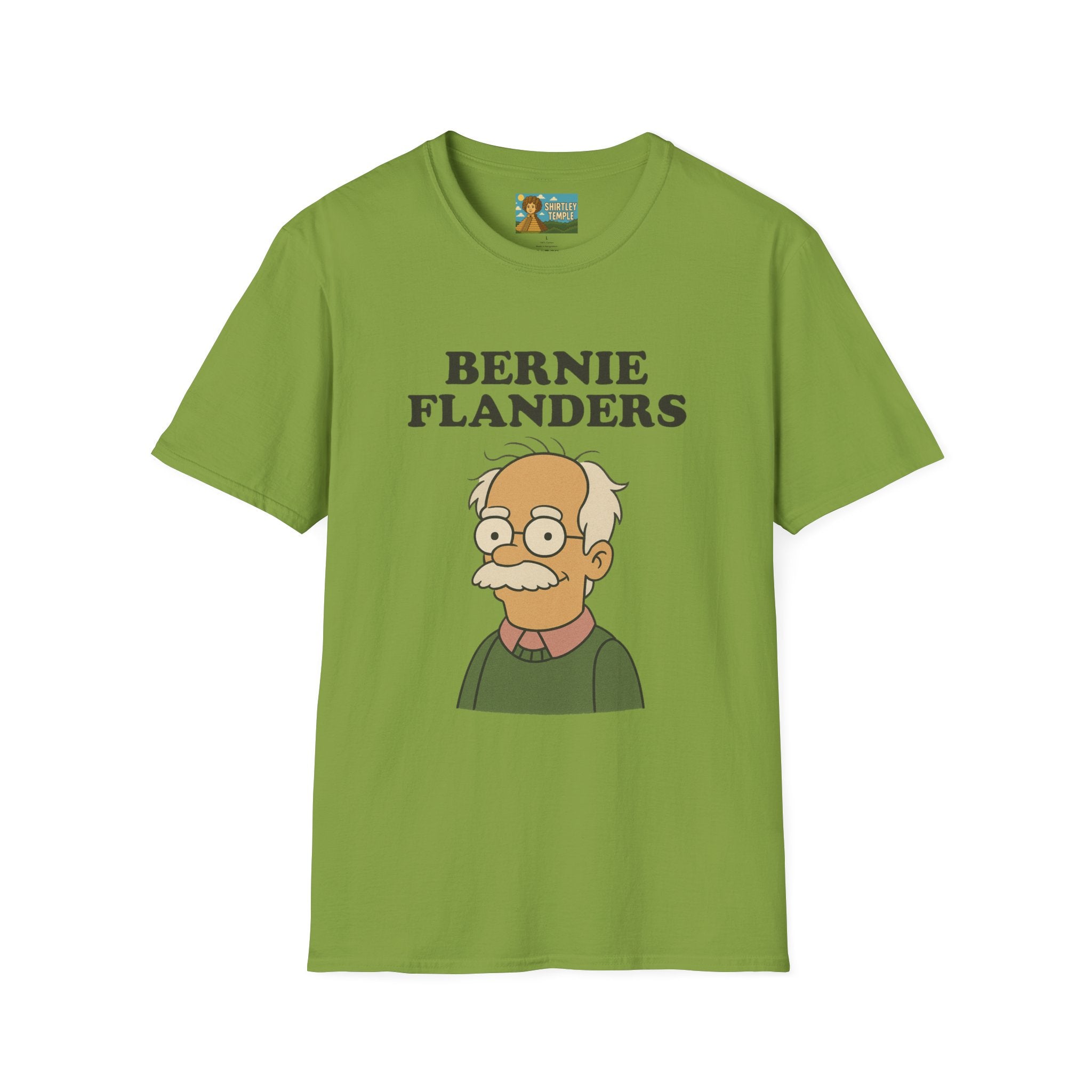 Bernie Flanders funny mashup simpson's style Bernie Sanders and Ned Flanders wordplay nerd gift unisex tee