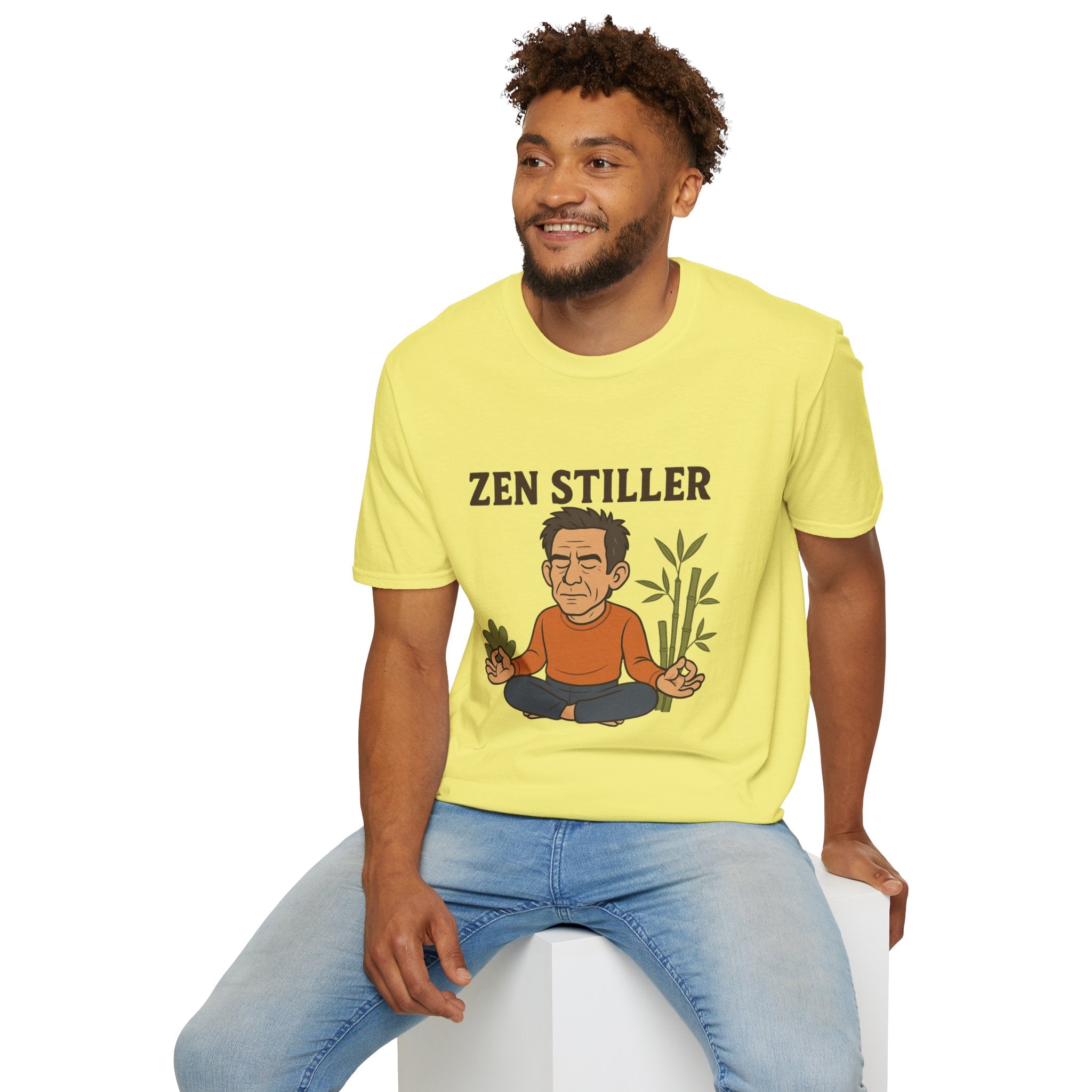 Zen Stiller Softstyle T-Shirt, Ben Tribute Actor Wordplay Tee, Laugh Gift Idea