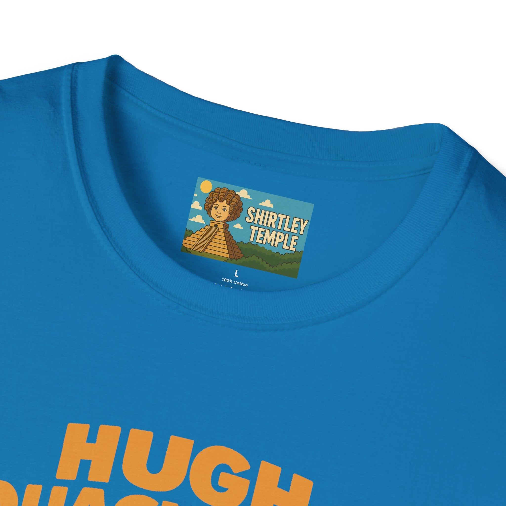 Hugh Quackman Funny Shirt, Parody Apparel, Hugh Jackman Duck Tee, Comedy Tribute, Wordplay Mashup, Unisex Softstyle T-Shirt