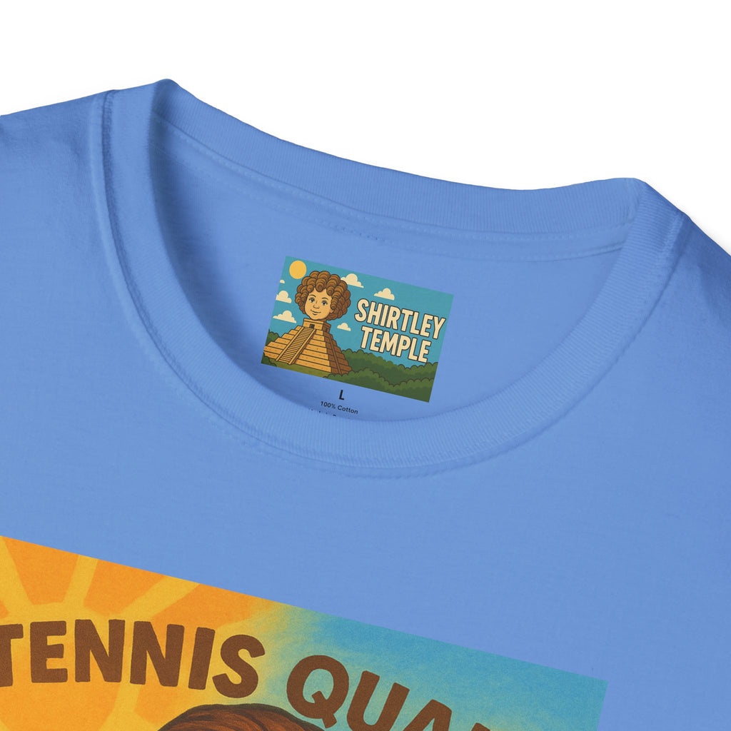 Tennis Quaid Unisex Softstyle T-Shirt, Tennis Player Actor Mashup Tee, Funny Graphic Shirt