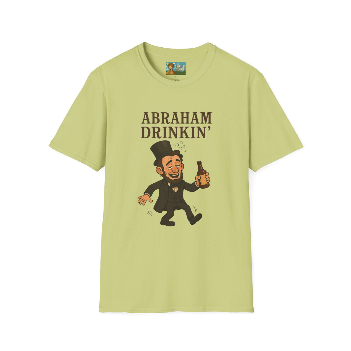 Abraham Drinkin' Party Shirt, St. Patrick's Day Tee, Unisex Tshirt, Funny Wordplay Graphic Tee, Gift for History Buffs