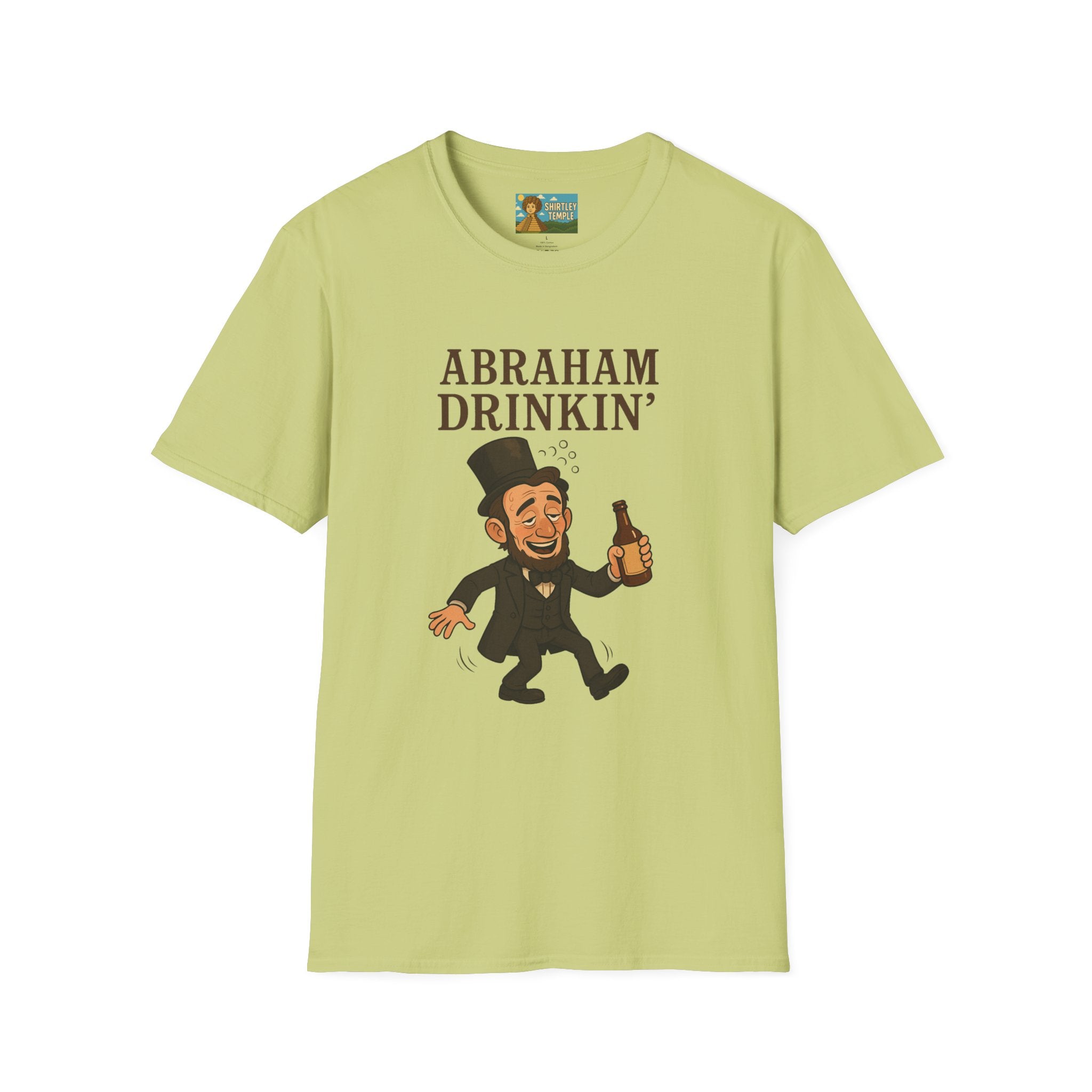 Abraham Drinkin' Party Shirt, St. Patrick's Day Tee, Unisex Tshirt, Funny Wordplay Graphic Tee, Gift for History Buffs