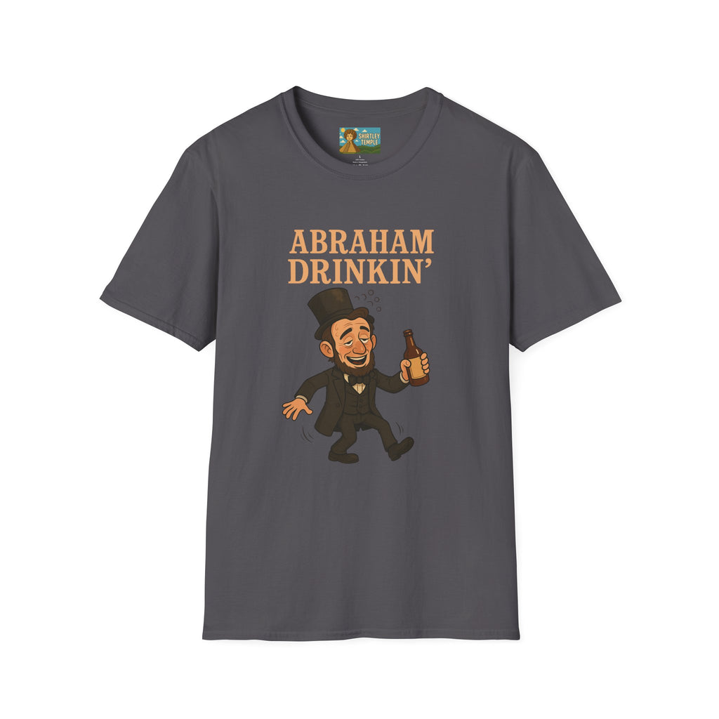 Abraham Drinkin' Party Shirt, St. Patrick's Day Tee, Unisex Tshirt, Funny Wordplay Graphic Tee, Gift for History Buffs