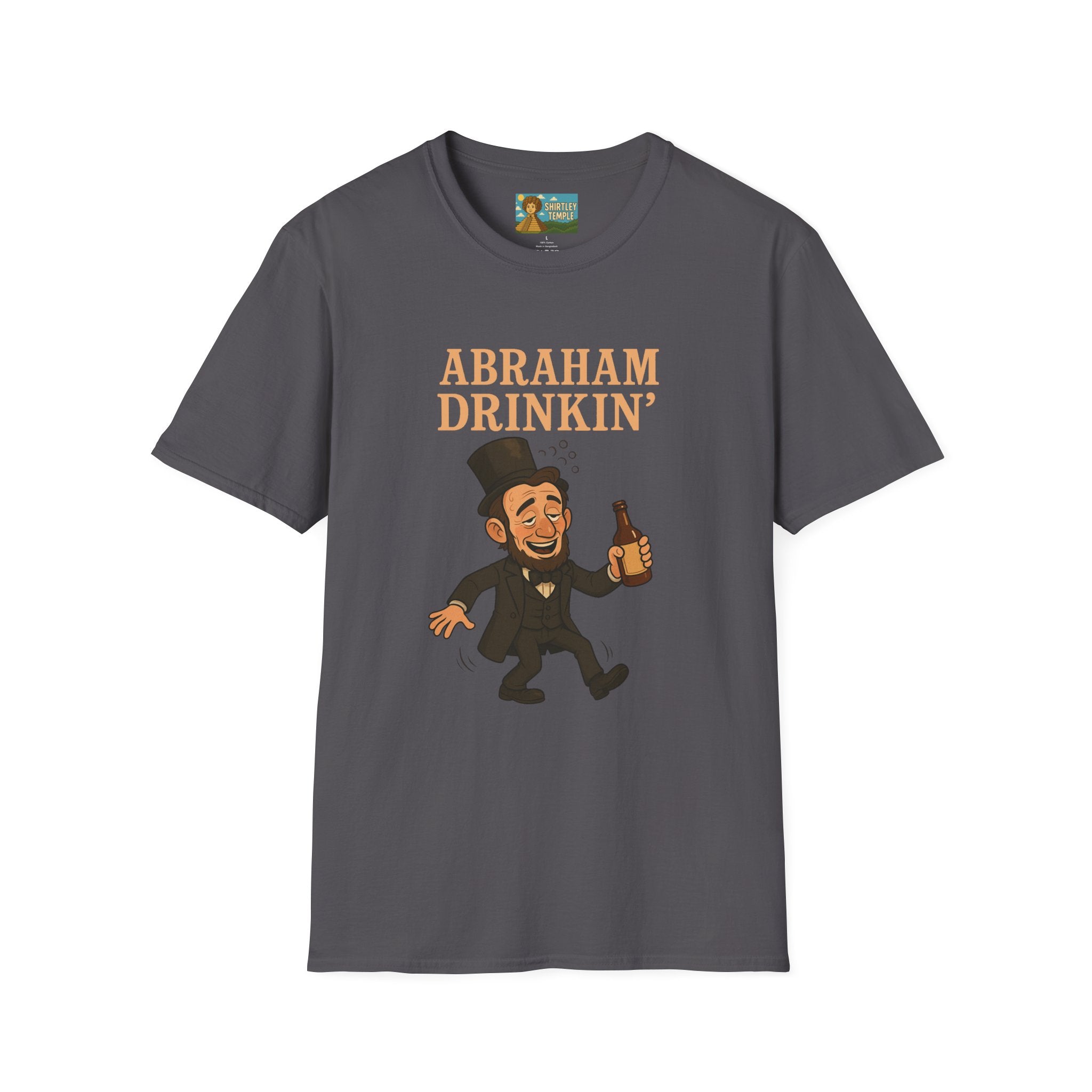 Abraham Drinkin' Party Shirt, St. Patrick's Day Tee, Unisex Tshirt, Funny Wordplay Graphic Tee, Gift for History Buffs