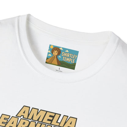 Amelia Earnhardt Funny Mashup Unisex Softstyle T-Shirt, Pilot Pun Tee, Earhart Earnhardt Gift, Aviation Racing Shirt