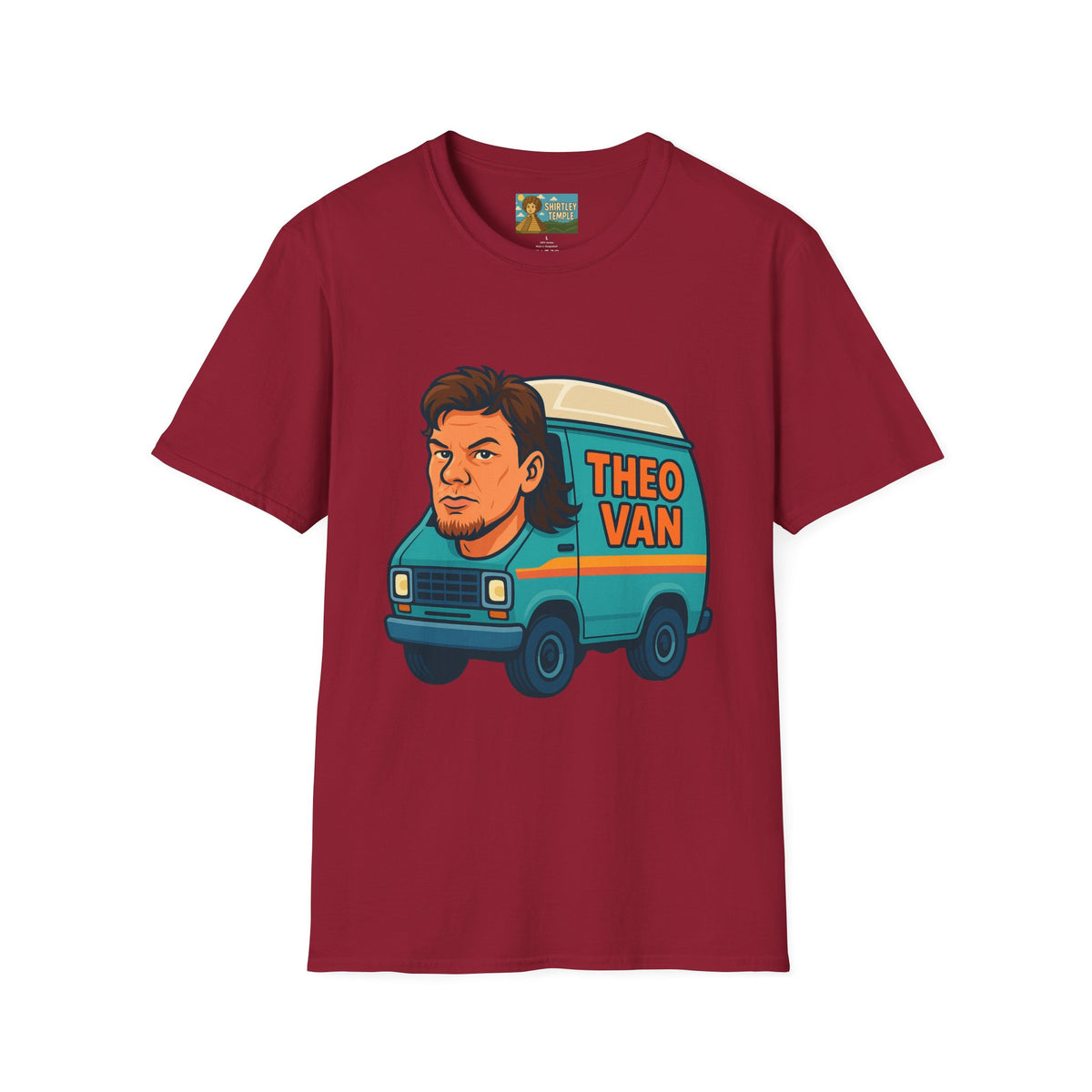 Theo Van (Theo Von + Van = Theo Van) Funny Tribute T-Shirt, Comedy Mashup Tee, Comedian Parody Shirt, Unisex Softstyle Top, Van Lover Gift