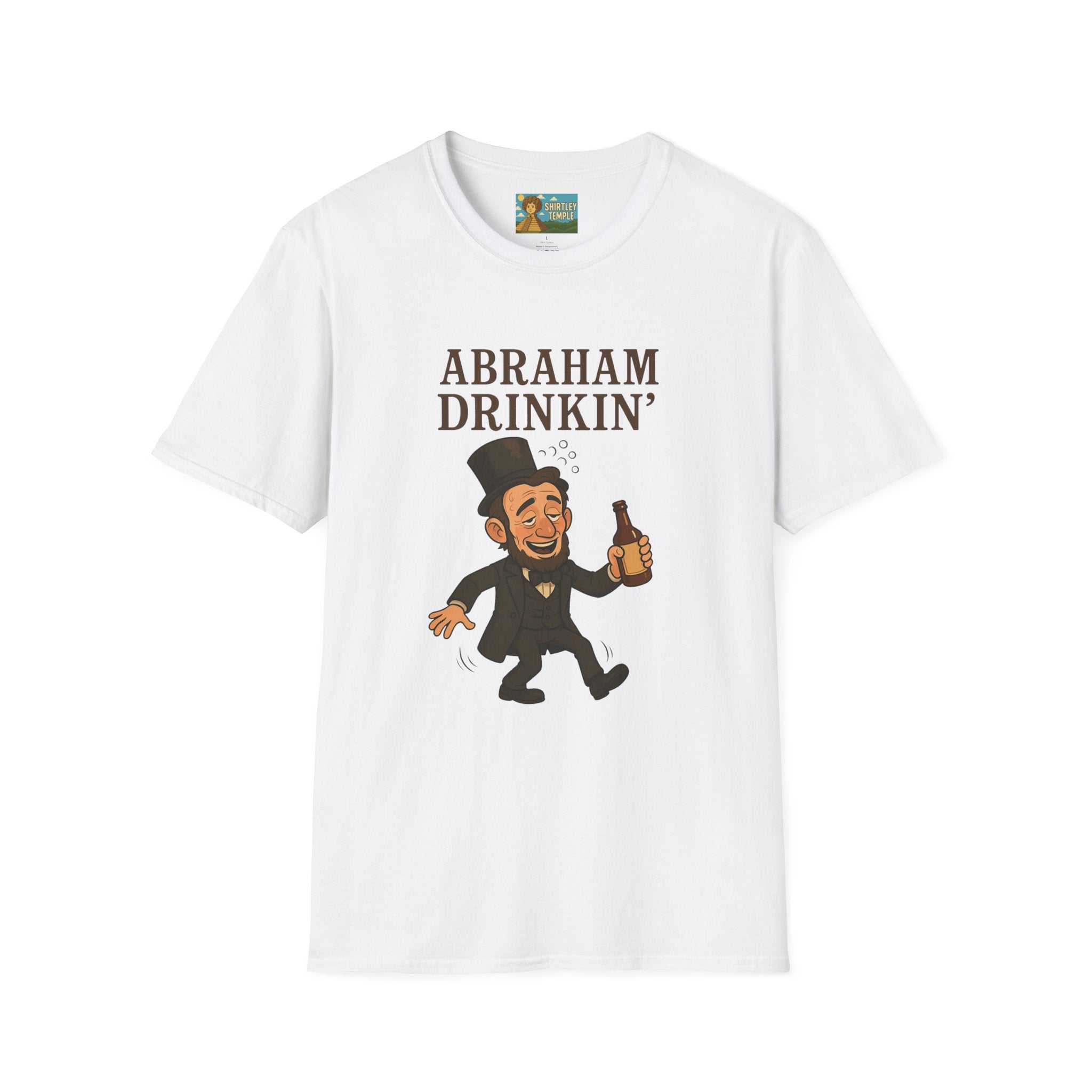 Abraham Drinkin' Party Shirt, St. Patrick's Day Tee, Unisex Tshirt, Funny Wordplay Graphic Tee, Gift for History Buffs