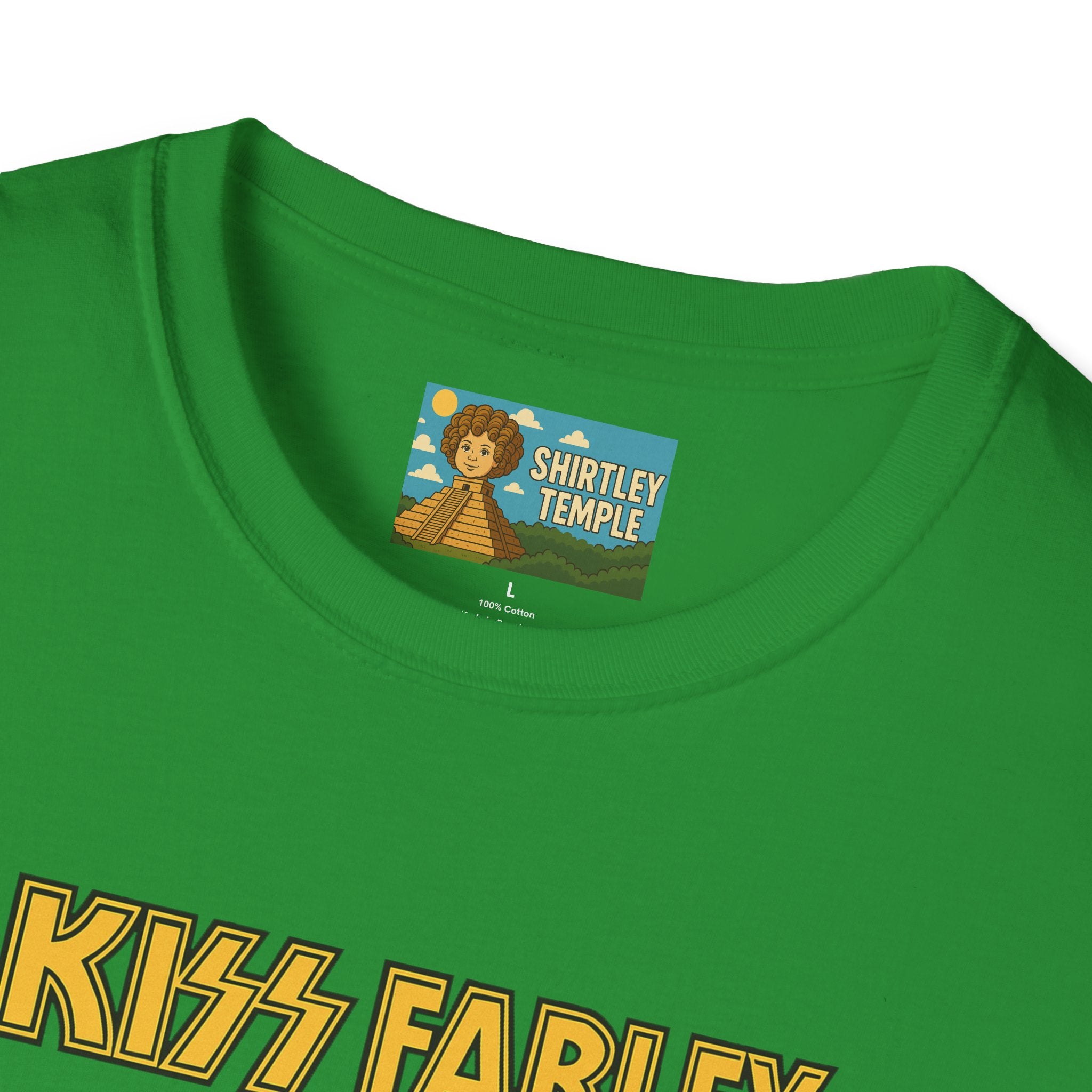 Kiss Farley T-Shirt, Rock Band Chris Farley Tribute Shirt, Funny Parody Mashup Tee, Unisex Softstyle Top, Gift for Music Lovers