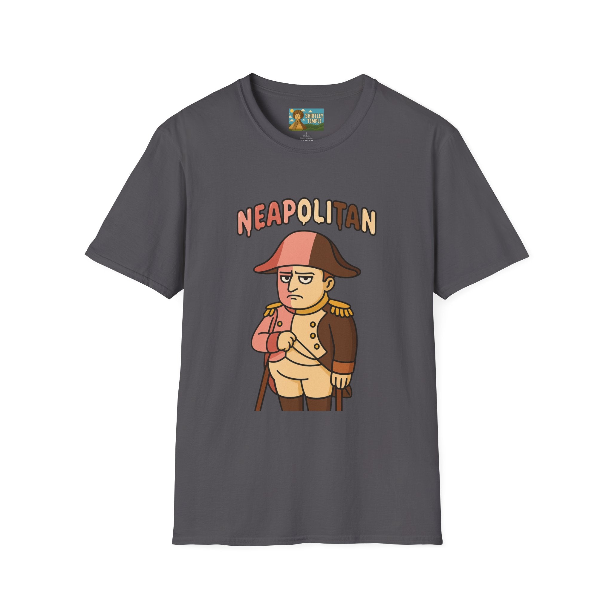 Neapolitan funny mashup shirt, Napoleon Bonaparte Ice Cream Parody Tshirt, Comedy Mashup Tee, Softstyle Unisex Top, Humorous Graphic Tee