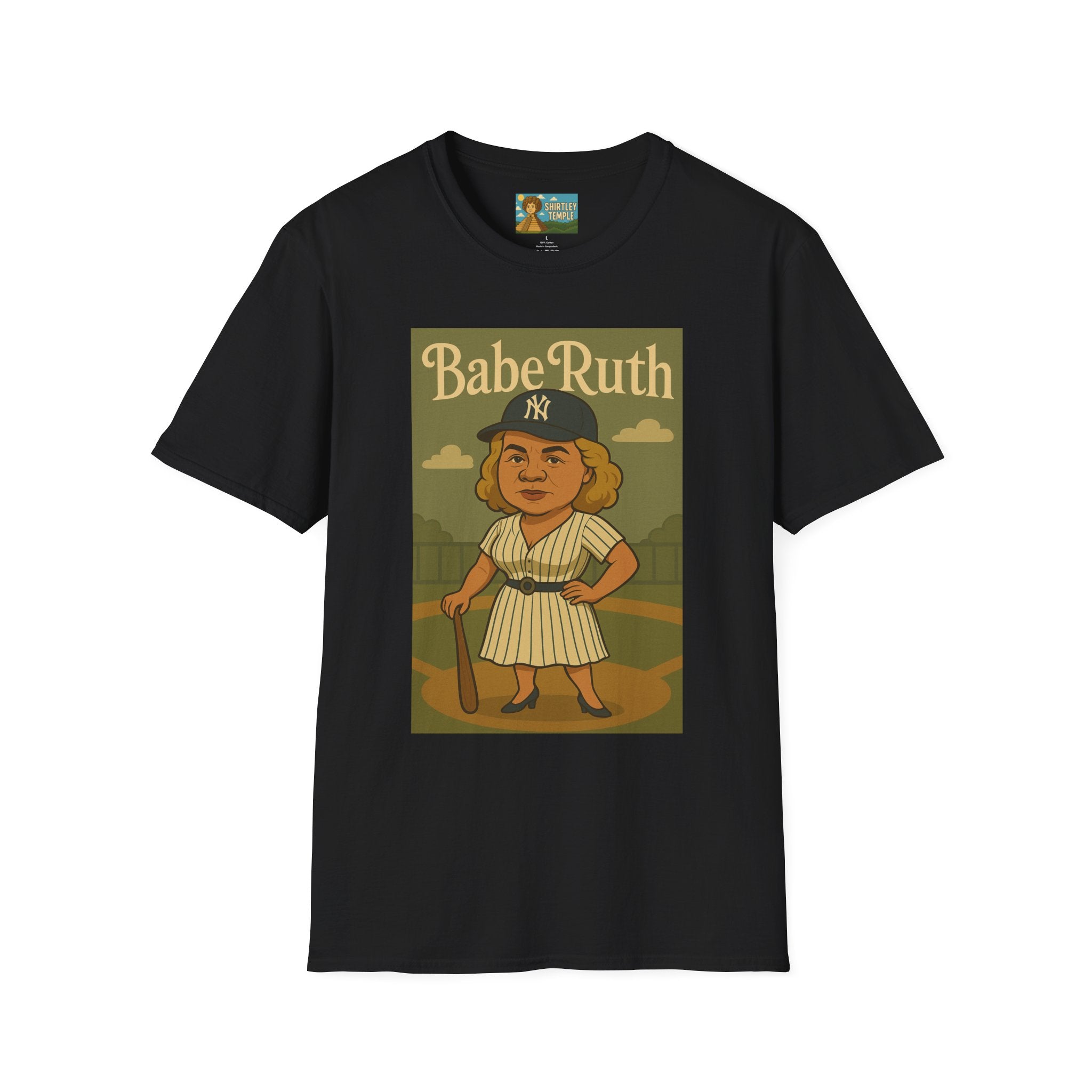 Babe Ruth funny wordplay pun baseball star remagined as a babe vintage nerd gift