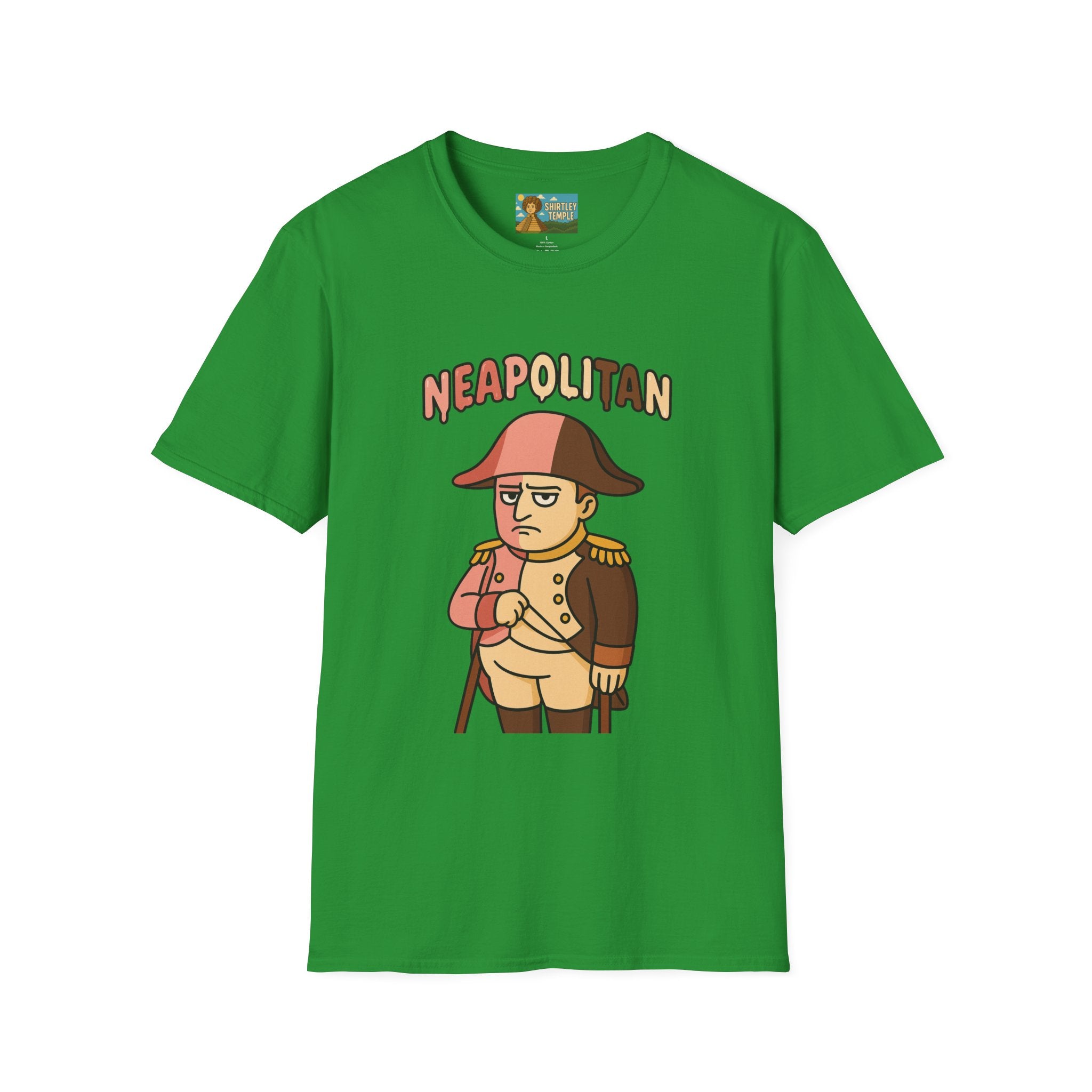 Neapolitan funny mashup shirt, Napoleon Bonaparte Ice Cream Parody Tshirt, Comedy Mashup Tee, Softstyle Unisex Top, Humorous Graphic Tee