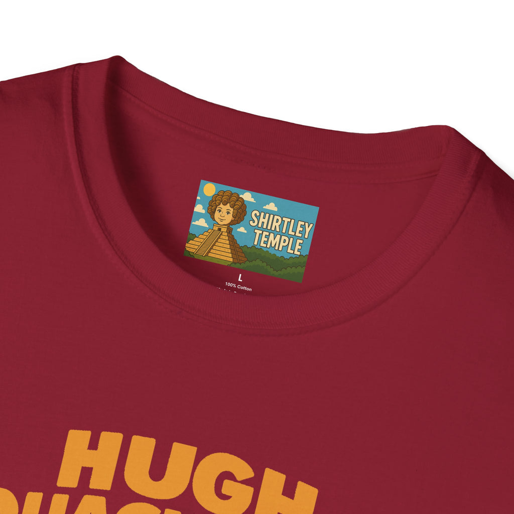 Hugh Quackman Funny Shirt, Parody Apparel, Hugh Jackman Duck Tee, Comedy Tribute, Wordplay Mashup, Unisex Softstyle T-Shirt