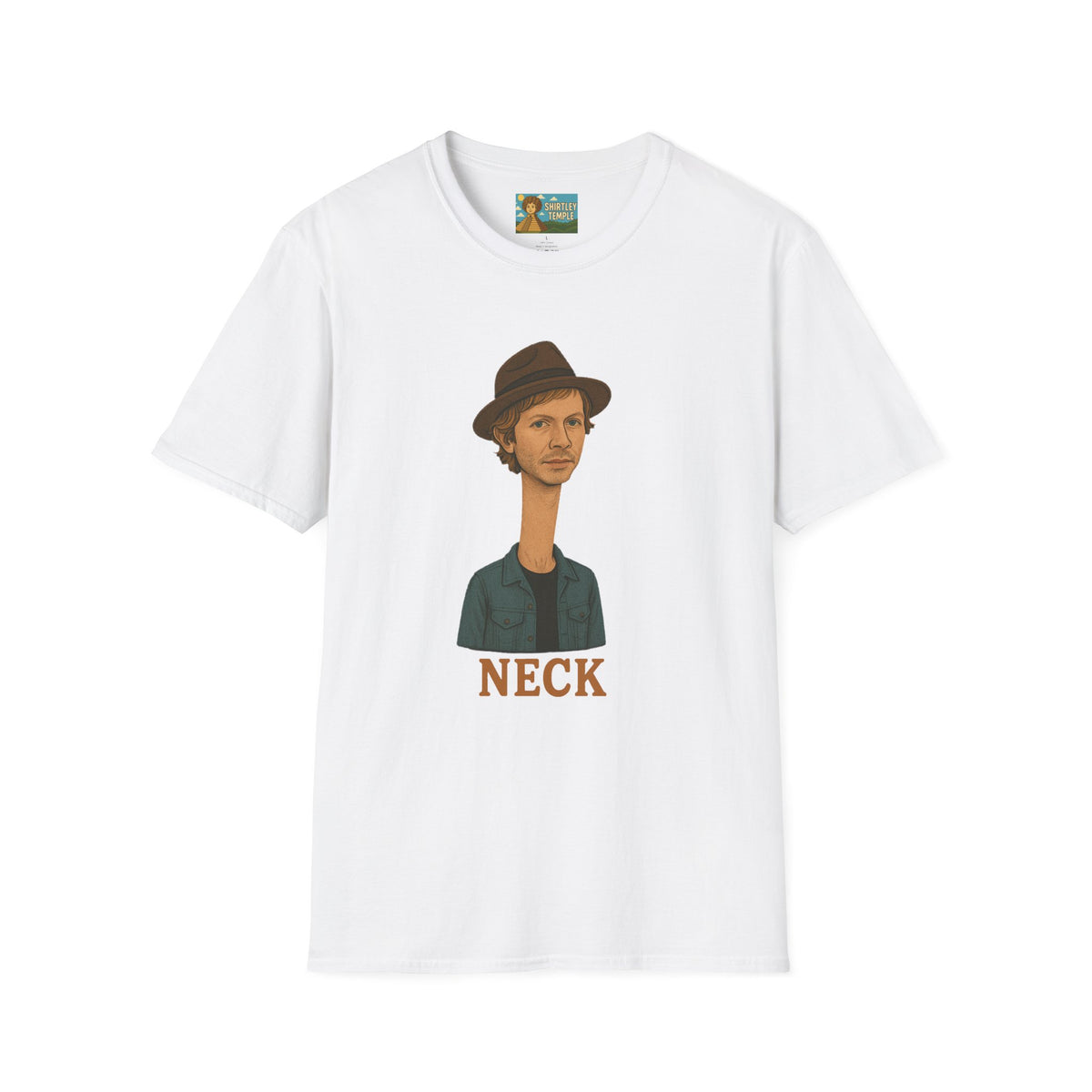Neck Funny Long Neck Beck Tribute Unisex T-Shirt, Musician Parody Tee, Top for Comedy Fans, Neck Shirt with Wordplay, Music Lover Gift
