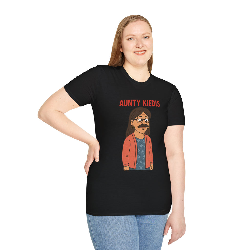 Aunty Kiedis funny wordplay Anthony Kiedis from Red Hot Chili Peppers reimagined as someone's beloved aunt.