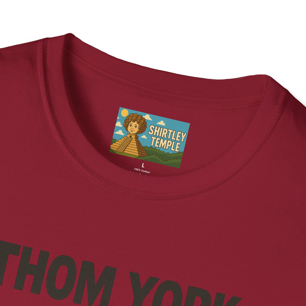 Thom York Peppermint Patty T-Shirt, Radiohead Musician Gift, Alternative Rock Tee, Funny Singer Shirt, Softstyle Unisex Top