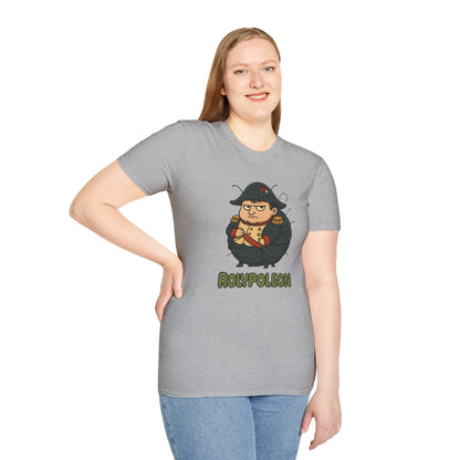 Rolypoleon Funny Shirt Mashup Parody Unisex Softstyle T-Shirt, Roly Poly and Napoleon Comedy Wordplay Tee, Humorous Graphic Tee, Novelty