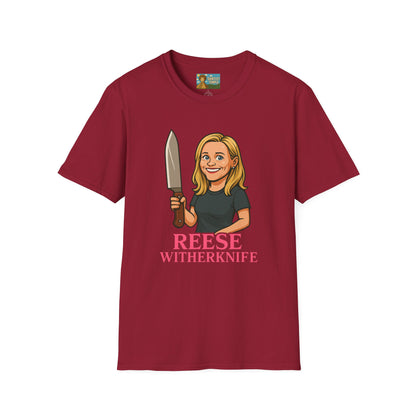 Reese Witherknife Funny Shirt, Comedy Parody Actress Tee, Unisex Softstyle T-Shirt, Wordplay Giant Knife Top, Gift for Movie Lovers, Pop