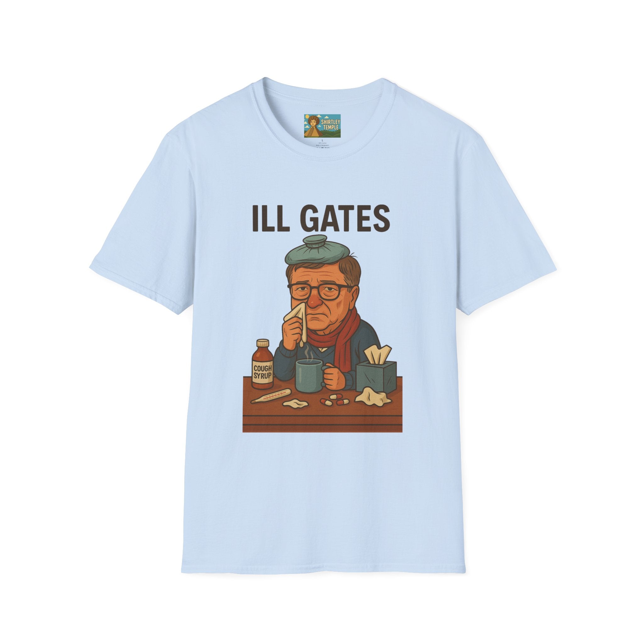 Ill Gates Funny T-Shirt, Bill Gates Parody Tee, Comedy Apparel, Unisex Softstyle Shirt