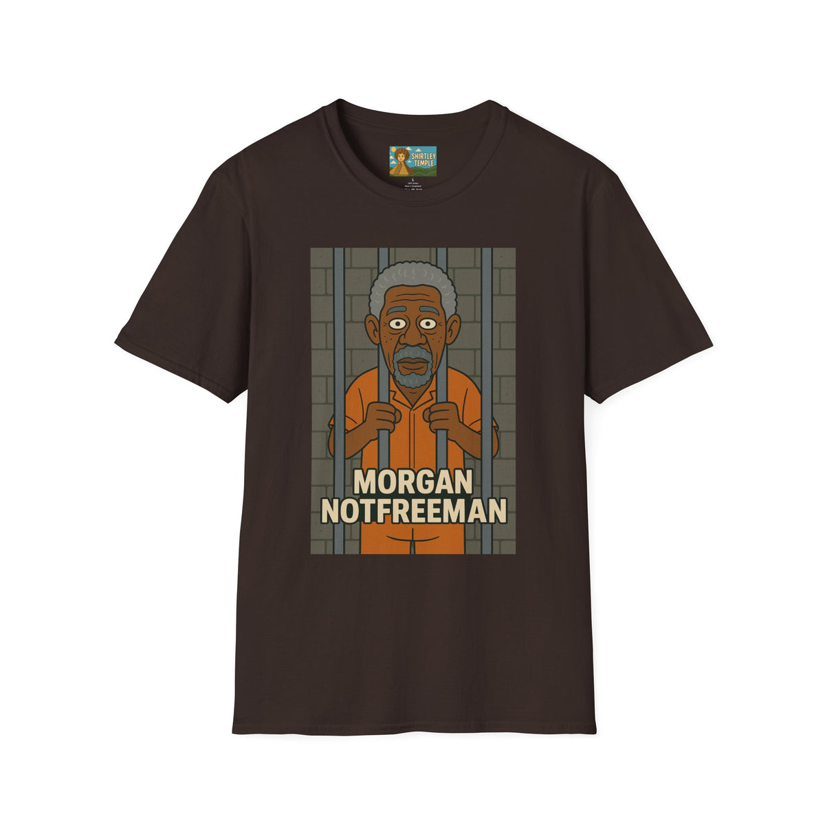 Morgan Notfreeman T-Shirt, Funny Parody Wordplay Tee, Unisex Softstyle Shirt, Morgan Freeman Not Free Comedy, Tribute Irony