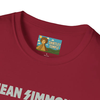 Jean Simmons Funny Shirt Mashup Tribute Parody Pun Rockstar Softstyle T-Shirt, Unisex Tee, Graphic Tee, Music Lover Gift, Jeans Lover Shirt,