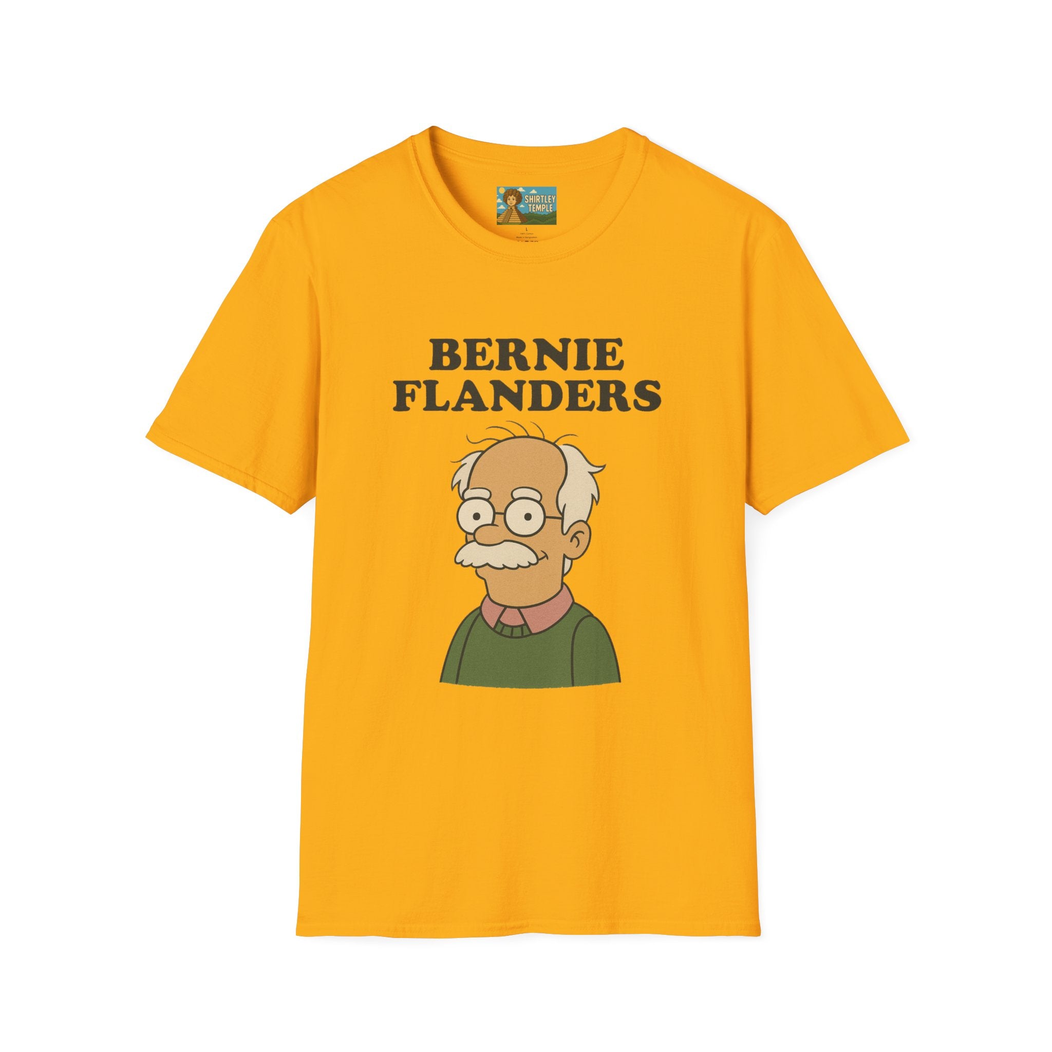 Bernie Flanders funny mashup simpson's style Bernie Sanders and Ned Flanders wordplay nerd gift unisex tee