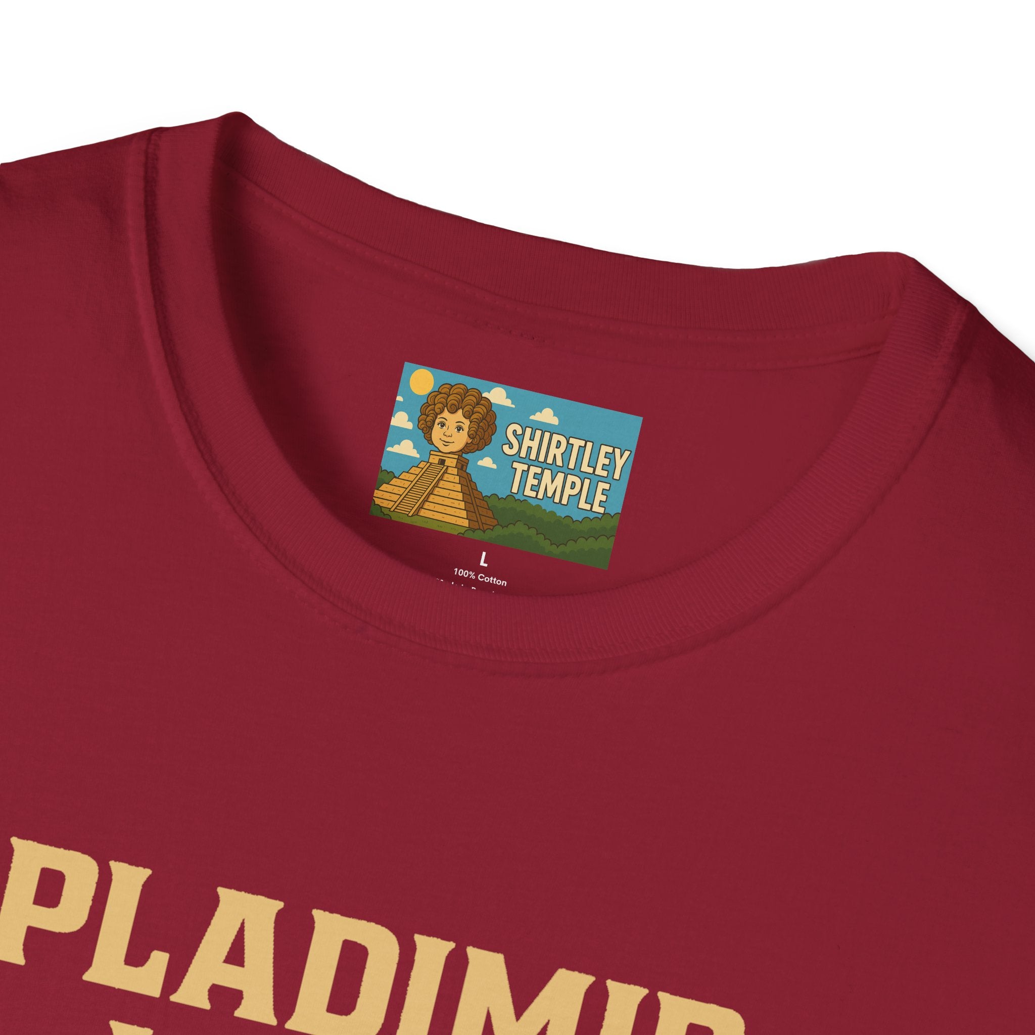 Pladimir Vutin T-Shirt, Funny Putin Parody Shirt, Plaid Person Pun Tee, Comedy Putin Plaid Top, Vladimir Putin Plaid Wordplay Apparel