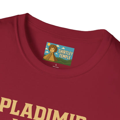 Pladimir Vutin T-Shirt, Funny Putin Parody Shirt, Plaid Person Pun Tee, Comedy Putin Plaid Top, Vladimir Putin Plaid Wordplay Apparel