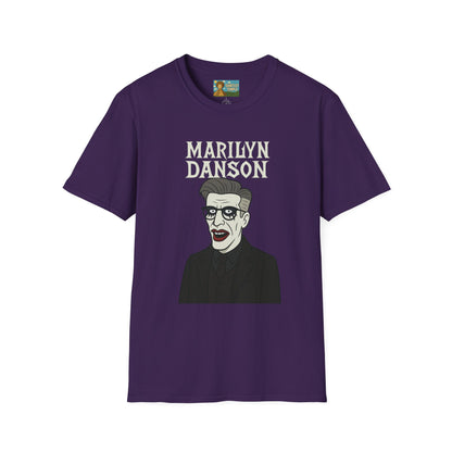 Marilyn Danson Funny Shirt, Mashup Tribute Tee, Parody Comedy Gift, Unisex Softstyle T-Shirt, Marilyn Manson Ted Danson
