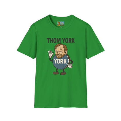 Thom York Peppermint Patty T-Shirt, Radiohead Musician Gift, Alternative Rock Tee, Funny Singer Shirt, Softstyle Unisex Top
